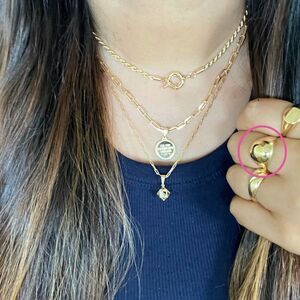 18k gold filled Dome Puff Bubble Chunky Statement Ring